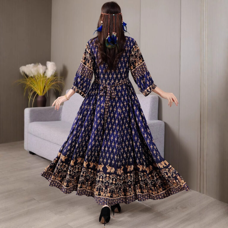 Bohemian Style Dress Ethnic Style Embroidered Large Swing Skirt - Image 2