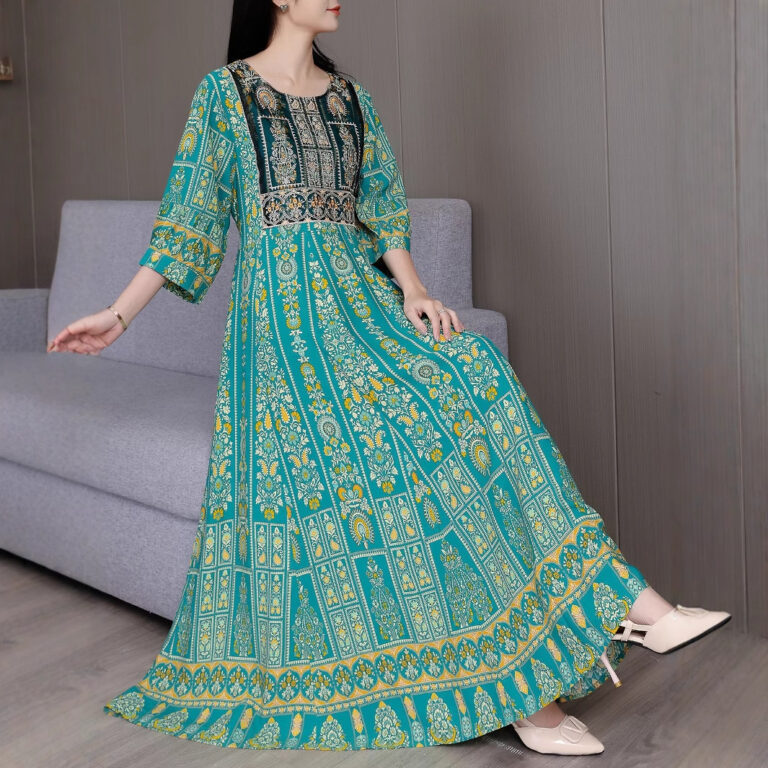 Ethnic Style Embroidery Artistic Retro Bohemian Style Dress - Image 4