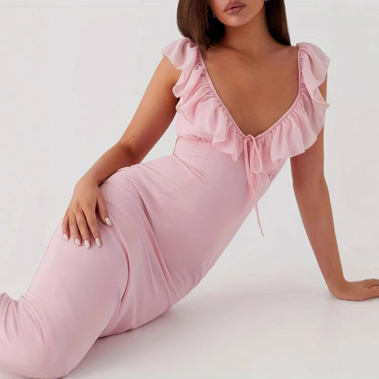 Fashion Ladies Fashion Sleeveless Waist Dress - Image 3
