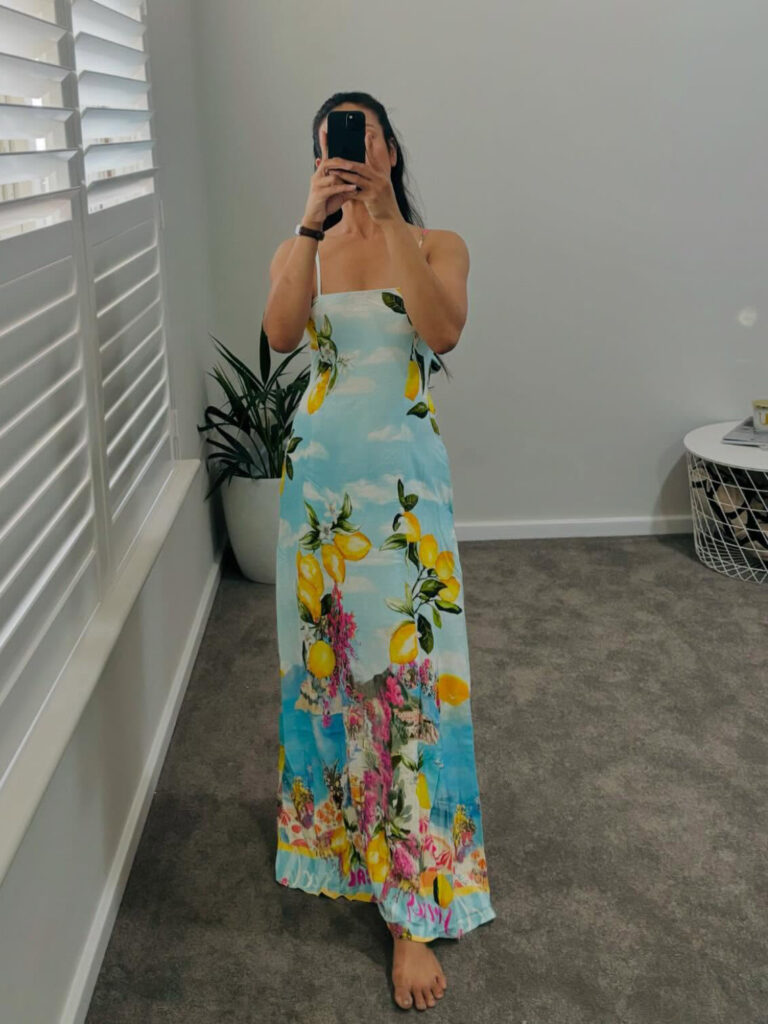 Printed Sling Vacation Backless Sleeveless Dress - Image 3