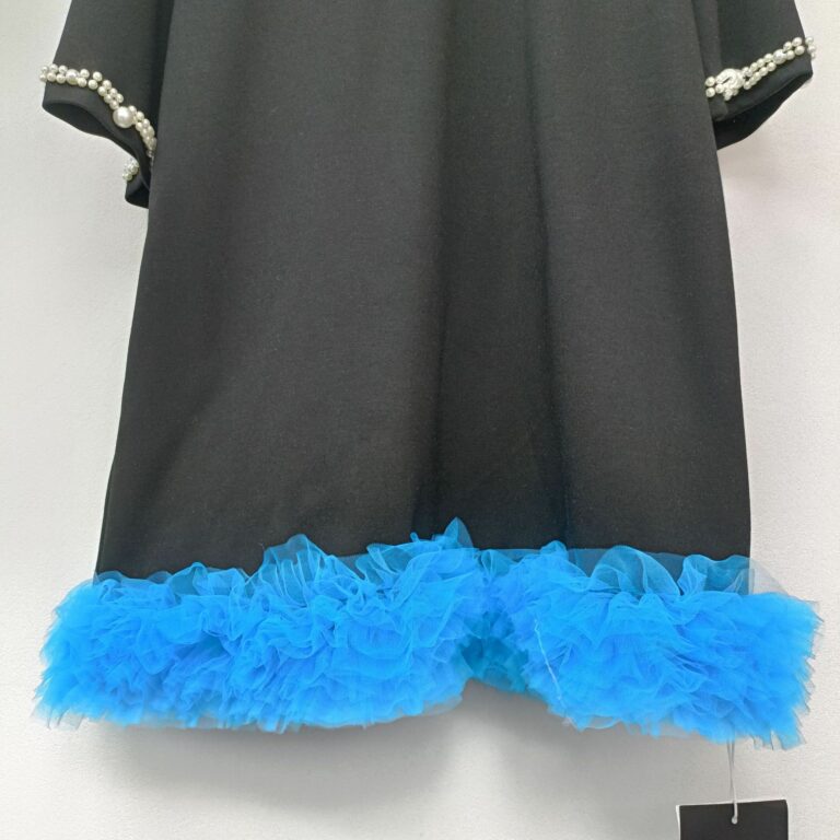 Design Sense Heavy Industry Beads Loose Short Sleeve Mid-length Loose And Lazy Style Dress - Image 3