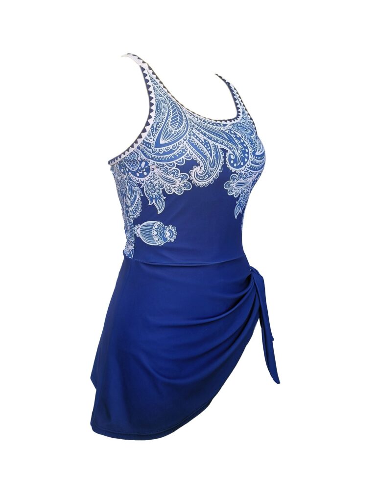 Plus Size Swimsuit Printed Casual Dress - Image 5