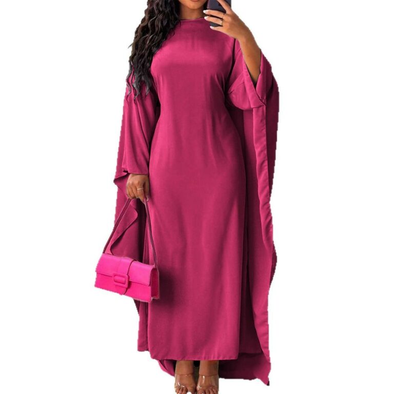 Elegant Loose Women's Batwing Sleeve Dress - Image 5