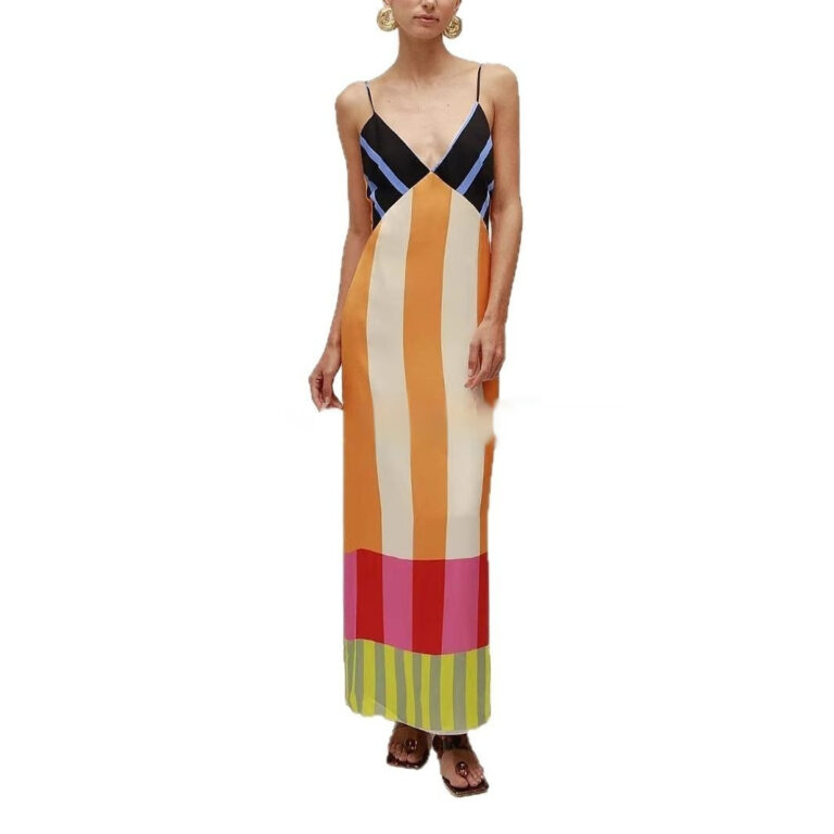 Fashion Summer New Women's Striped Dress - Image 3