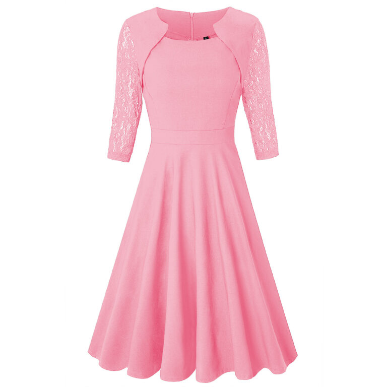 Women's Fashion Personality Vintage Floral Lace Dress - Image 3