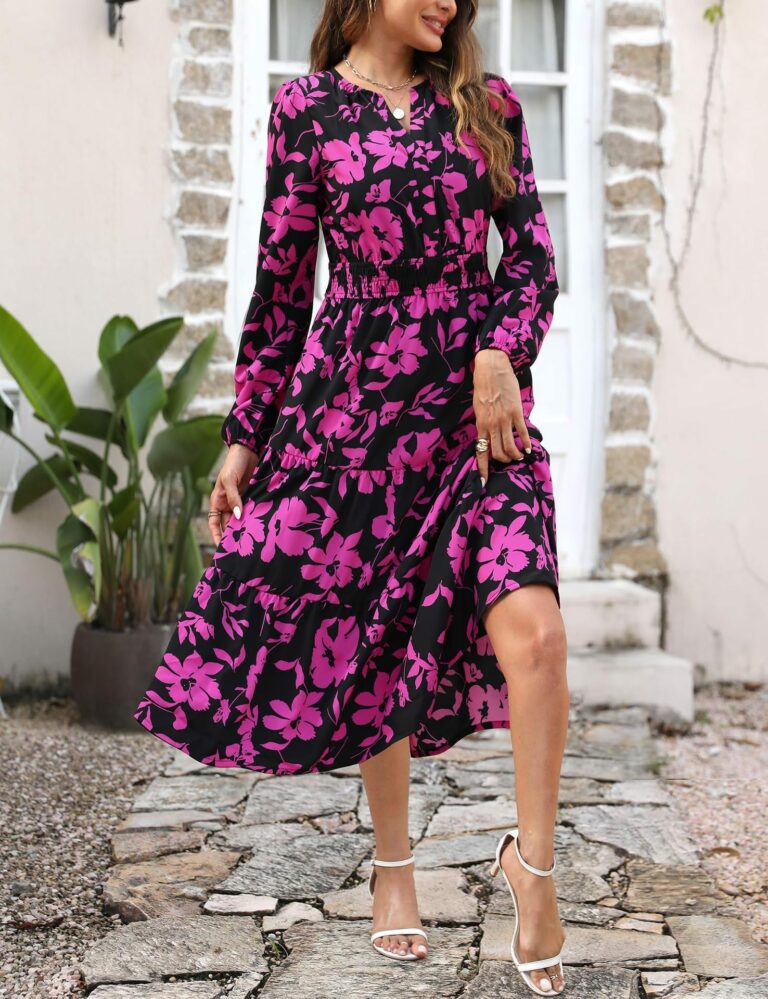 Women's Elegant Bohemian Printed Dress - Image 6