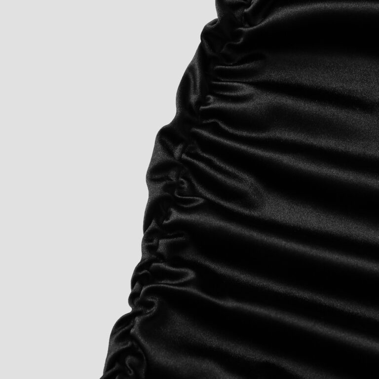 Advanced Satin Lace Fishbone Stitching See-through Hip Spaghetti Straps Dress - Image 4