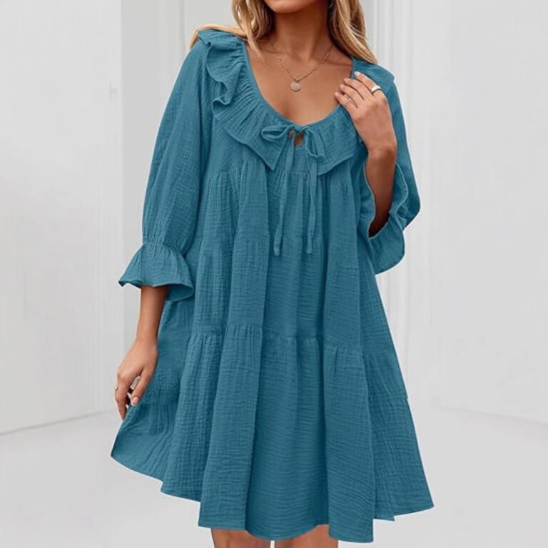 Women's Round Neck Long Sleeve Top Tie