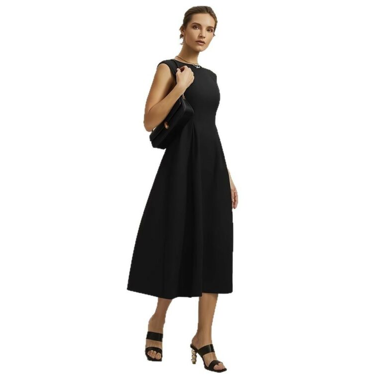 Dress Sleeveless Mid-length Stitching - Image 5