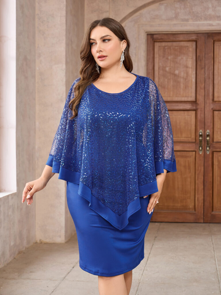 Plus Size Dress Marking Knee-length - Image 5