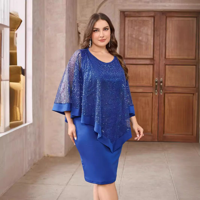 Plus Size Dress Marking Knee-length - Image 3
