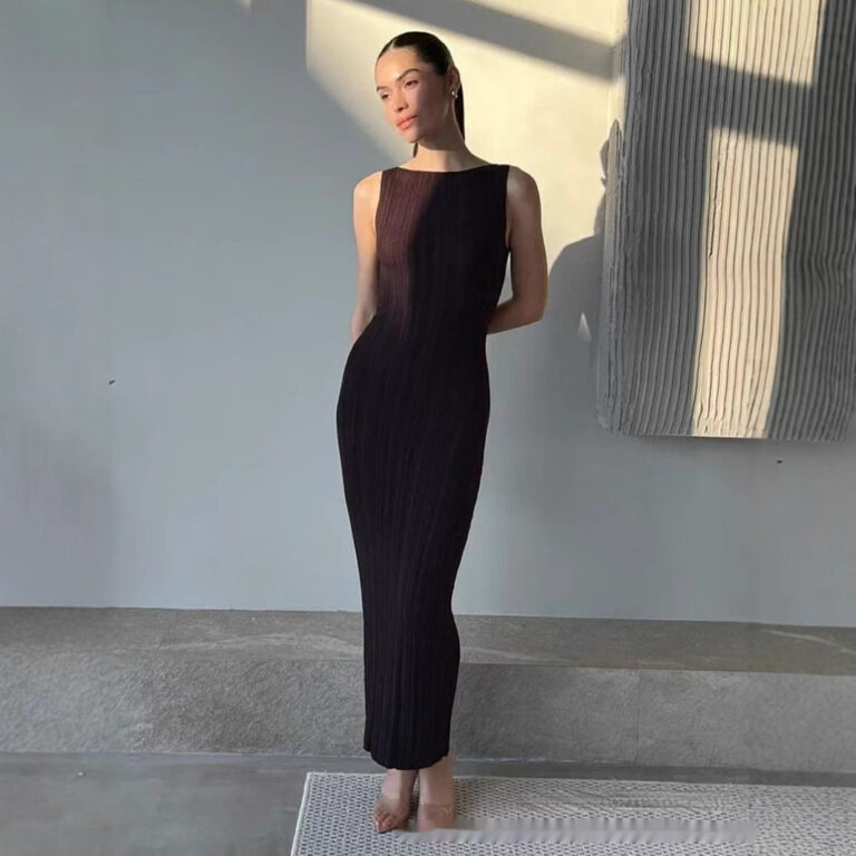 European And American Style Sunken Stripe Women's Clothing Dress - Image 4