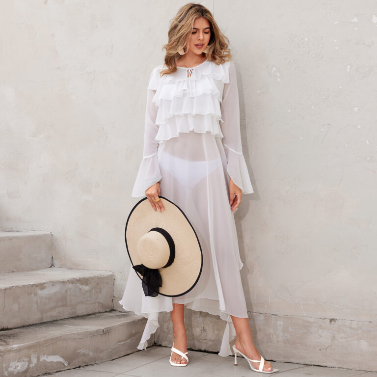 Beach Dress Women's Chiffon Vacation Pullover Bikini - Image 4