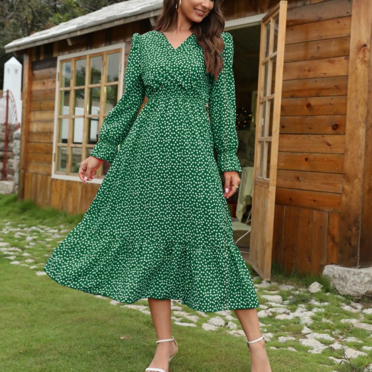 V-neck Vacation European And American Style Dress