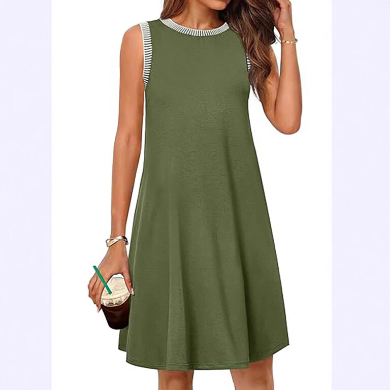 Women's Sleeveless Mini Dress Dress Round Neck - Image 3