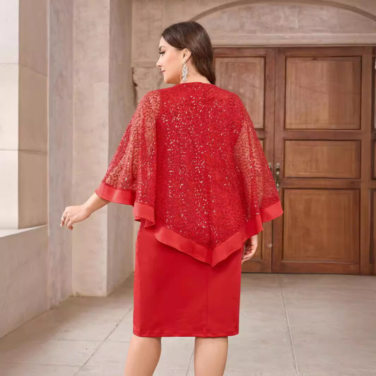 Plus Size Dress Marking Knee-length - Image 2