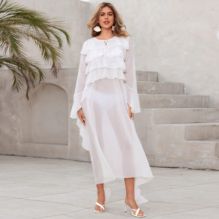 Beach Dress Women's Chiffon Vacation Pullover Bikini - Image 5