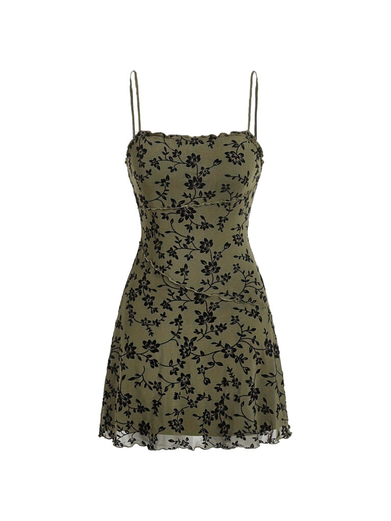 Elegant Sexy Floral Slim Strap Dress - Image 6