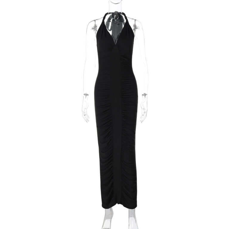 Women's Fashion V-neck Backless Lace-up Dress - Image 6