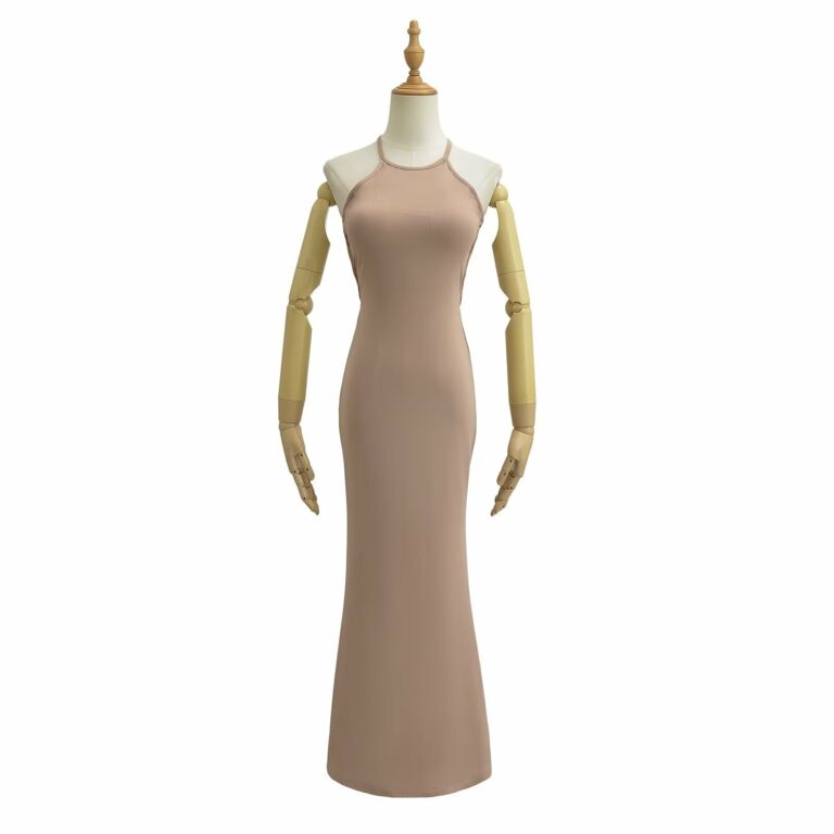 Halter Rope Slim Fit Backless Long Dress - Image 2