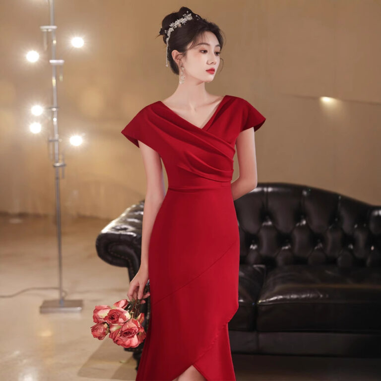 Fishtail Waist-tight Banquet Irregular Dress - Image 3