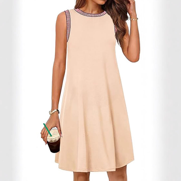 Women's Sleeveless Mini Dress Dress Round Neck - Image 2