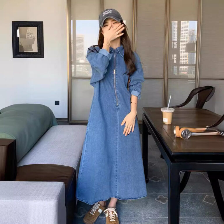 Niche Denim Dress Women's Slimming