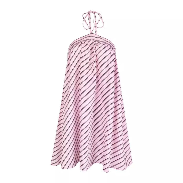 Wear Women's Striped Halter Backless Dress - Image 5
