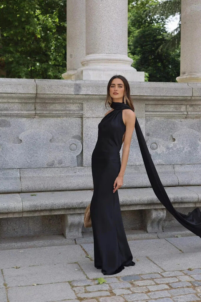Women's Fashion Simple Single Oblique Dress - Image 6