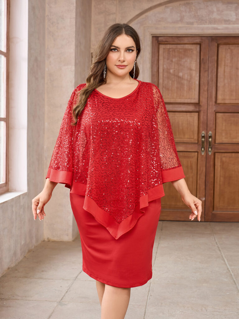 Plus Size Dress Marking Knee-length - Image 6