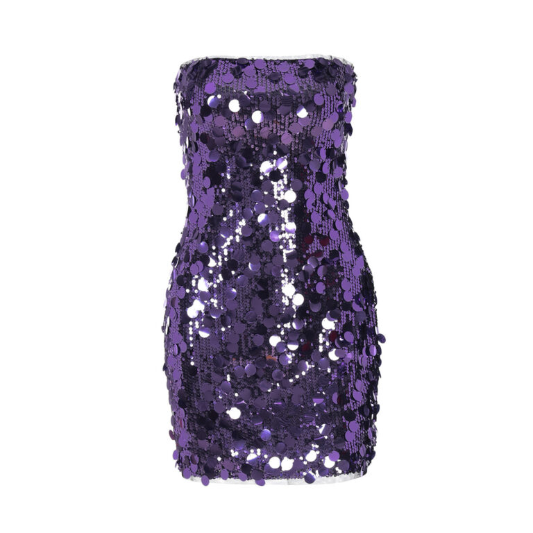 Women's Clothing Fashionable Sequins Bandeau Slim-fit Dress - Image 5