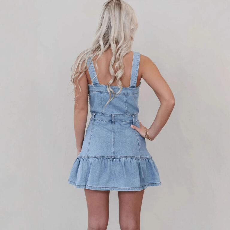 Fashion Suspenders Hot Girl Denim Women's Dress - Image 4