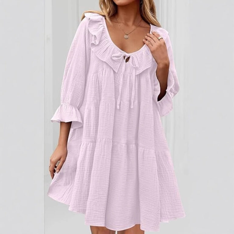 Women's Round Neck Long Sleeve Top Tie - Image 4