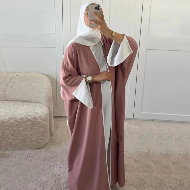 Women's Fashion Color Contrast-side Cardigan Robe - Image 5