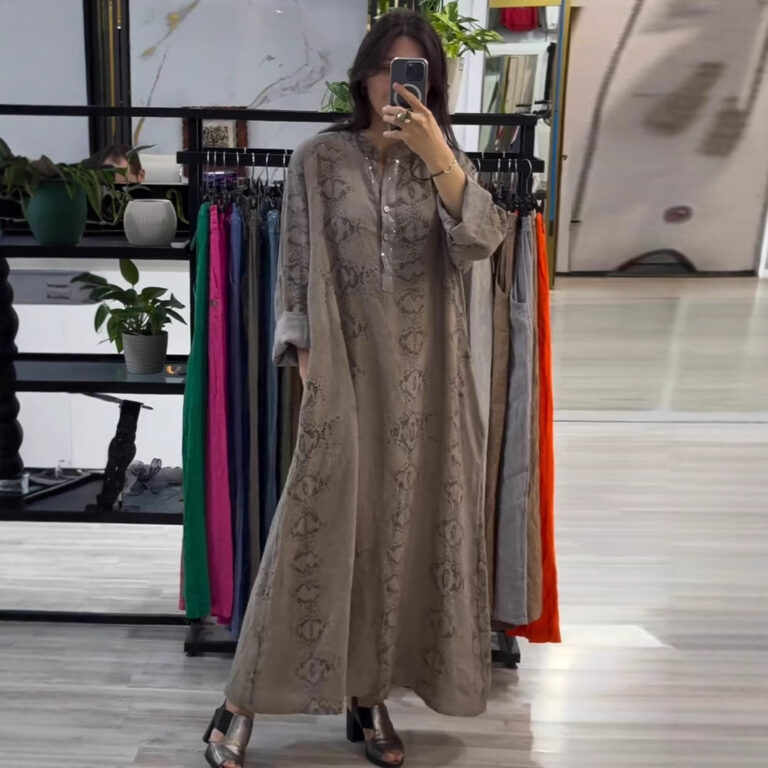 Women's Fashion Stitching Design Elegant Long Sleeve Dress - Image 3