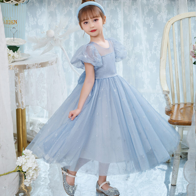 Girl Princess Chemical Fiber Blend Dress Mesh - Image 4
