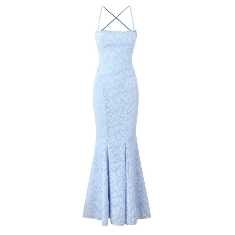 Vacation Style Elegant Waist Girdling Super Long Fishtail Dress - Image 4