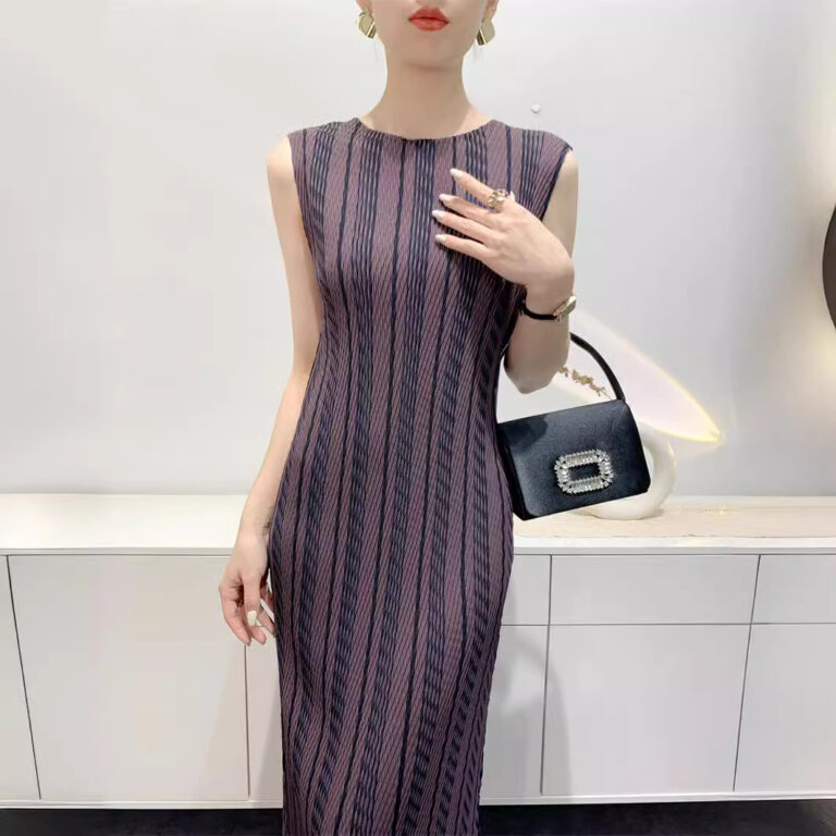 Scale Pleated Printing Advanced Sense Dress - Image 2