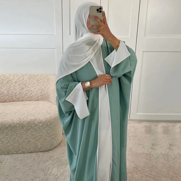 Women's Fashion Color Contrast-side Cardigan Robe - Image 4