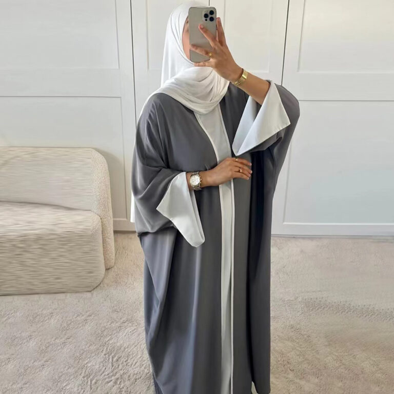 Women's Fashion Color Contrast-side Cardigan Robe - Image 7