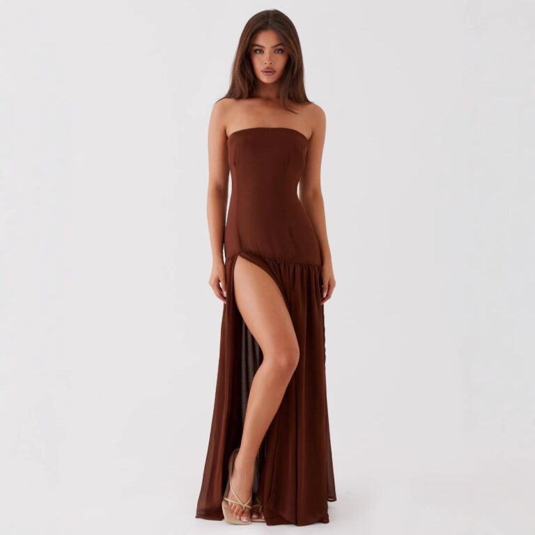 Women's Solid Color Sweet And Spicy Style Sexy Tube Top Dress - Image 2