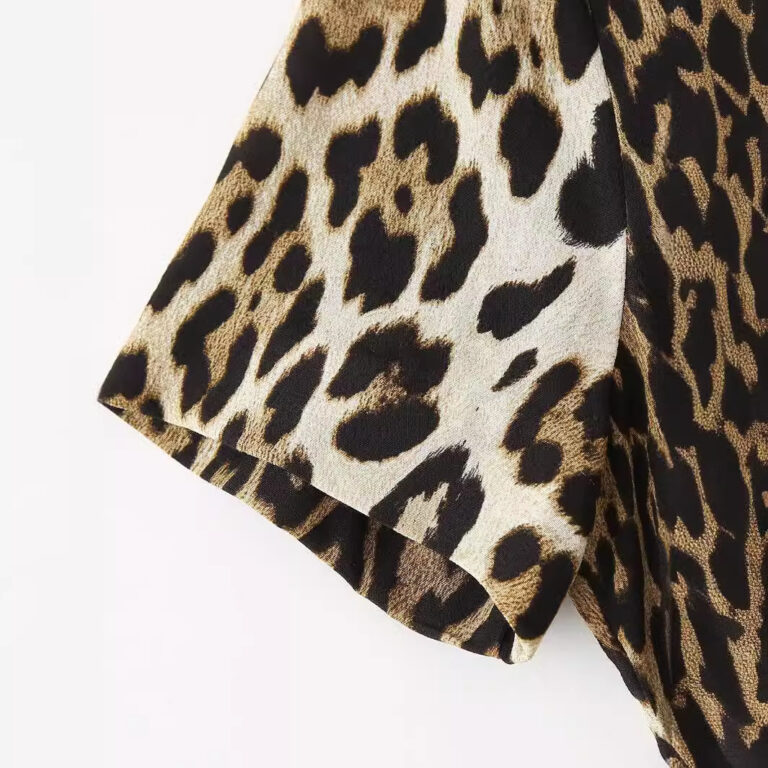 Printed Short Sleeve Mid-length Dress Women - Image 2