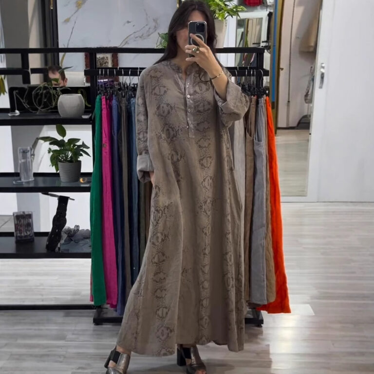 Women's Fashion Stitching Design Elegant Long Sleeve Dress - Image 2