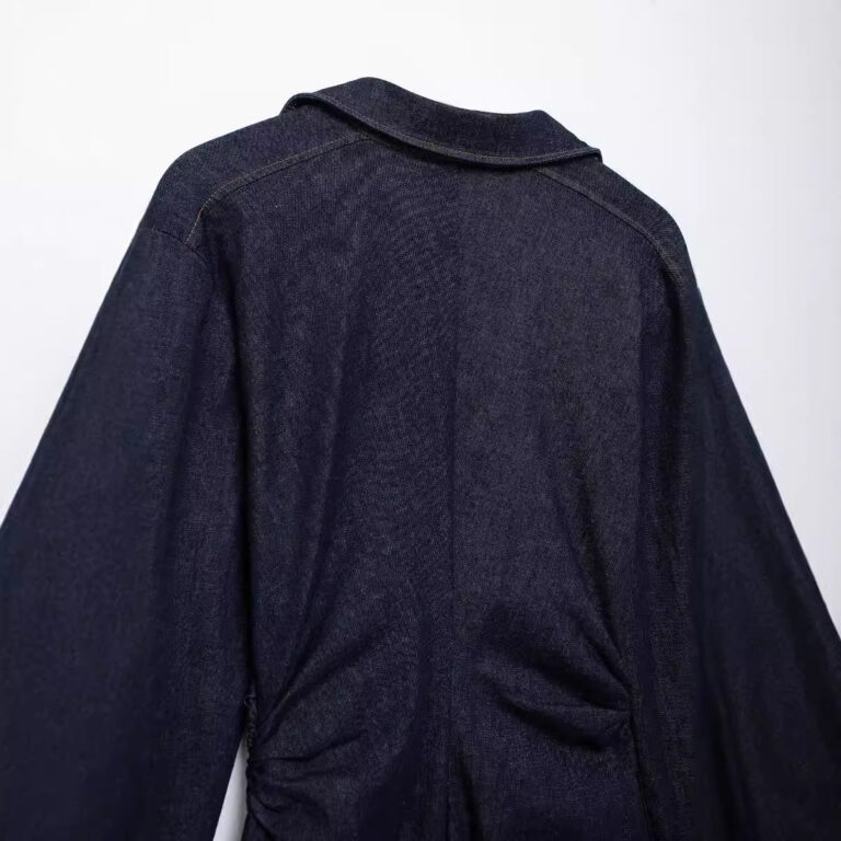 European And American Style Fashion Denim Effect Shirt Style Dress - Image 3