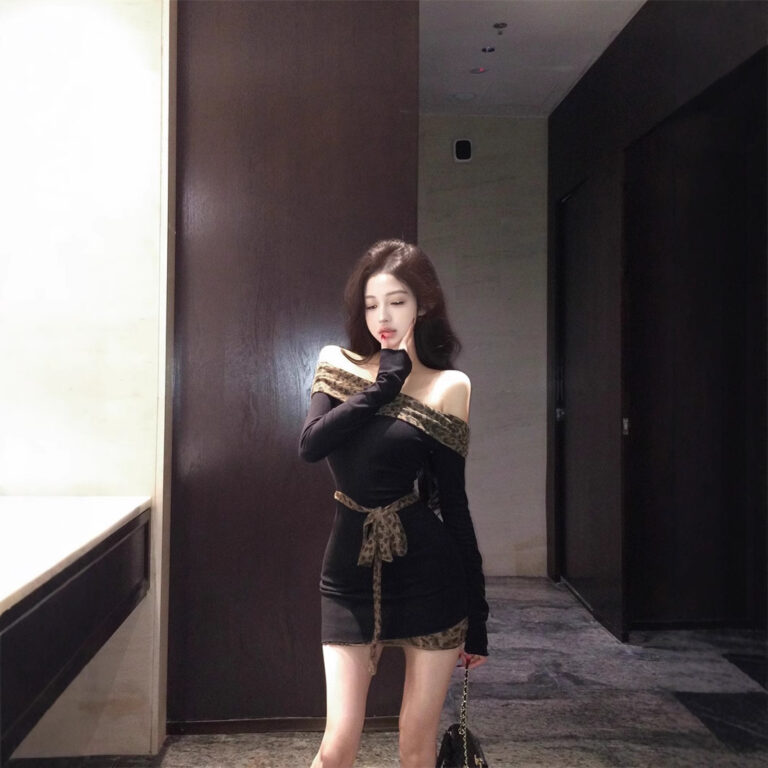 Fashion Personality Leopard Splicing Dress Women - Image 3