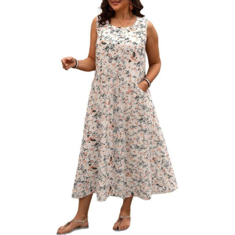 Women's Fashionable Printed Sleeveless Sling Dress - Image 5