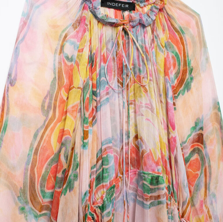 European And American Style Women Printing Midi Skirt Dress - Image 4