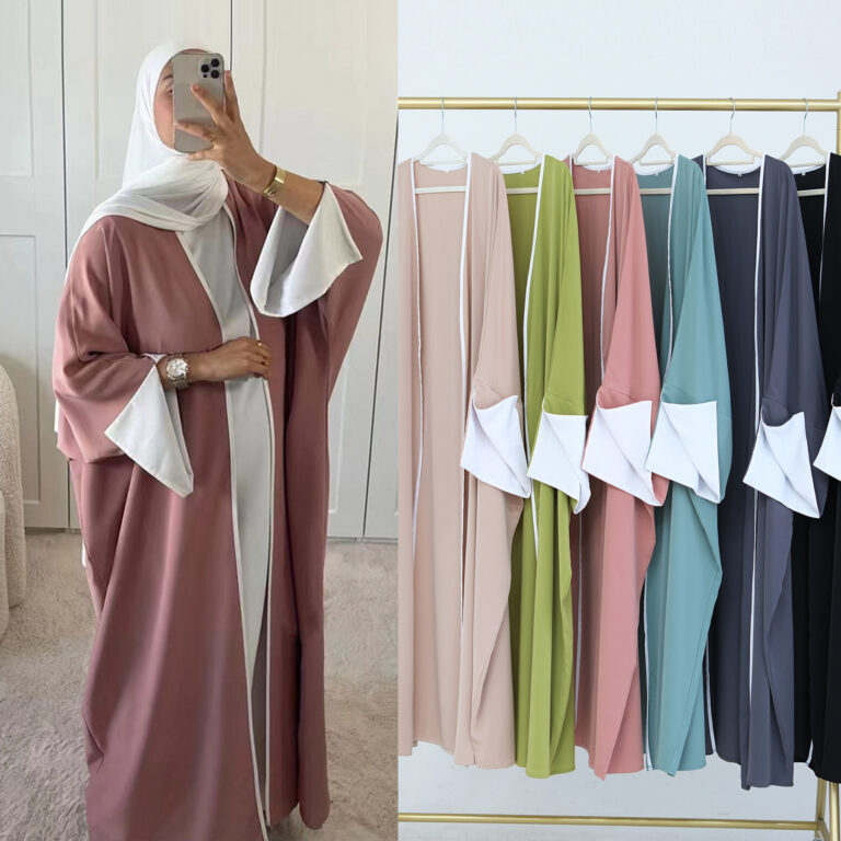 Women's Fashion Color Contrast-side Cardigan Robe - Image 2