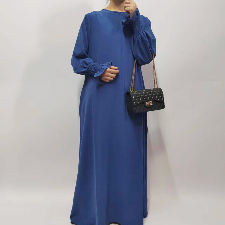 Women's Loose Solid Color Bell Sleeve Dress - Image 2