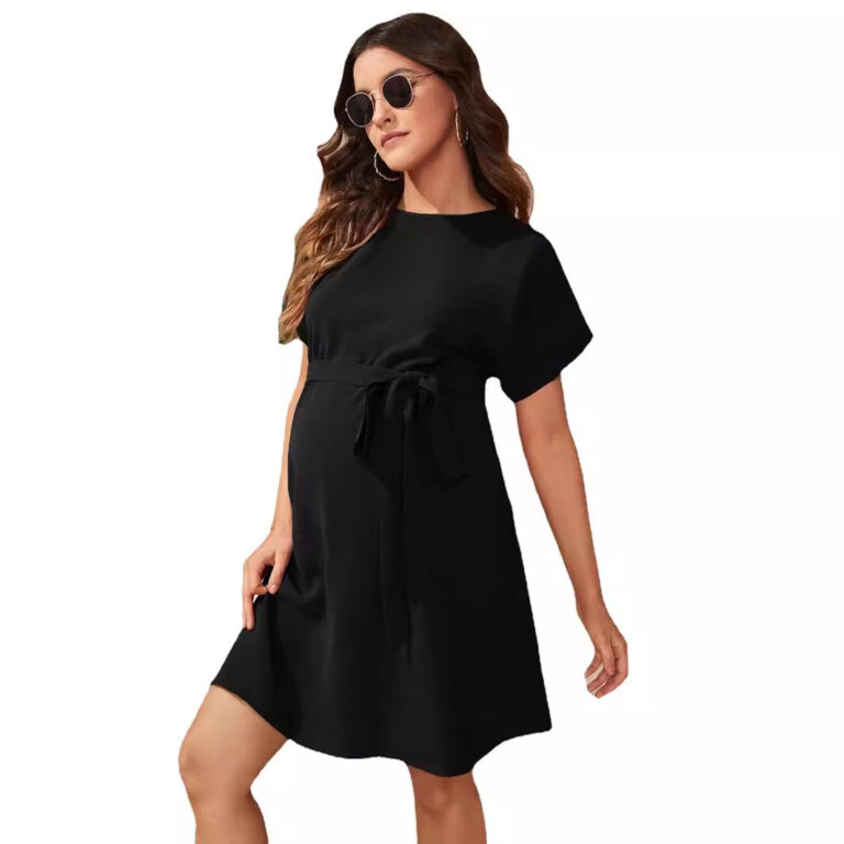 Maternity Bat Sleeve Girdle Dress - Image 5